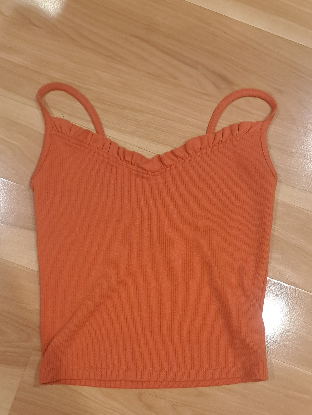 Forever 21 Ribbed Tank in Bright Orange